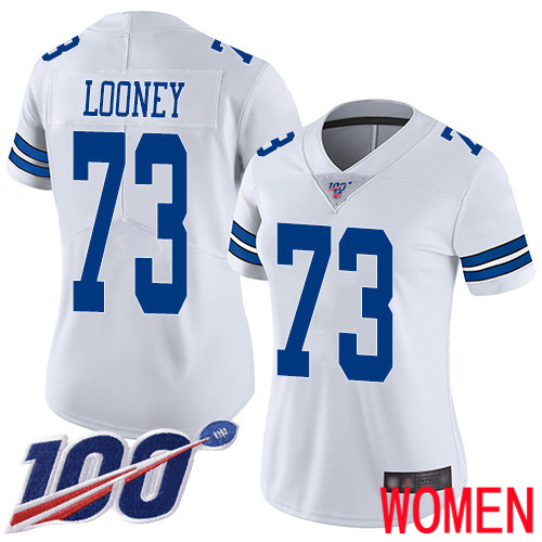Women Dallas Cowboys Limited White Joe Looney Road #73 100th Season Vapor Untouchable NFL Jersey->dallas cowboys->NFL Jersey
